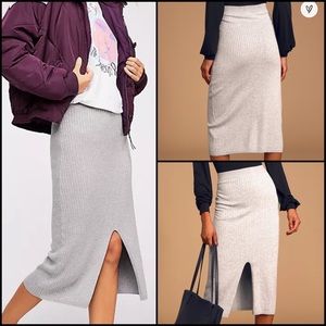 Free People Skirts Free People Skyline Midi Skirt Heather